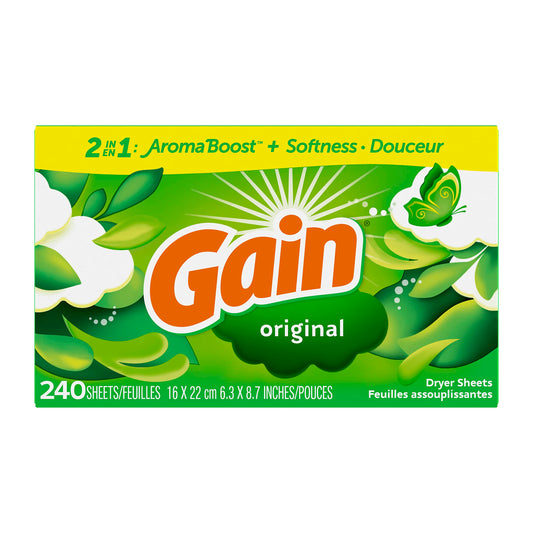 Gain Dryer Sheets, 240 Count, Original Scent